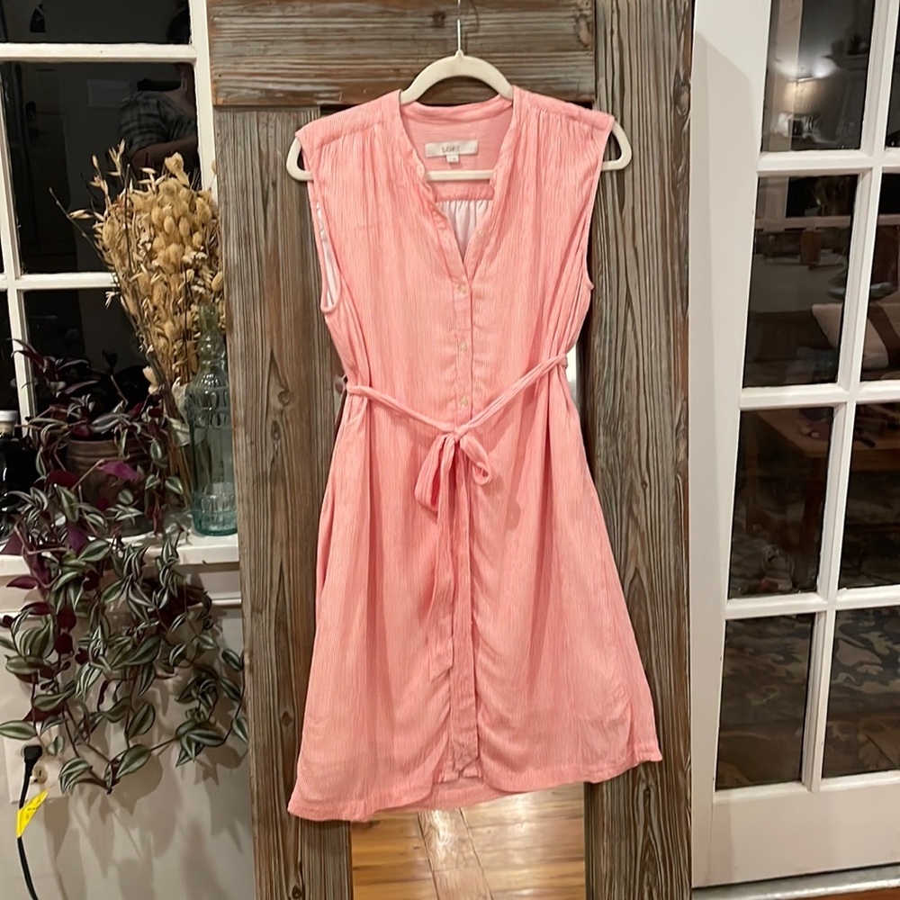 Adorable button up dress with tie